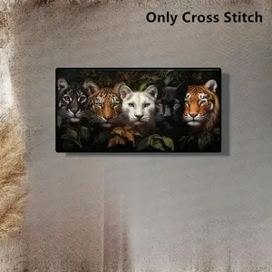 Tiger Pattern DIY Diamond Arts Colorful Painting Kit without Frame, DIY 5D Diamond Arts Colorful Painting Kit, Wall Art Decor for Home