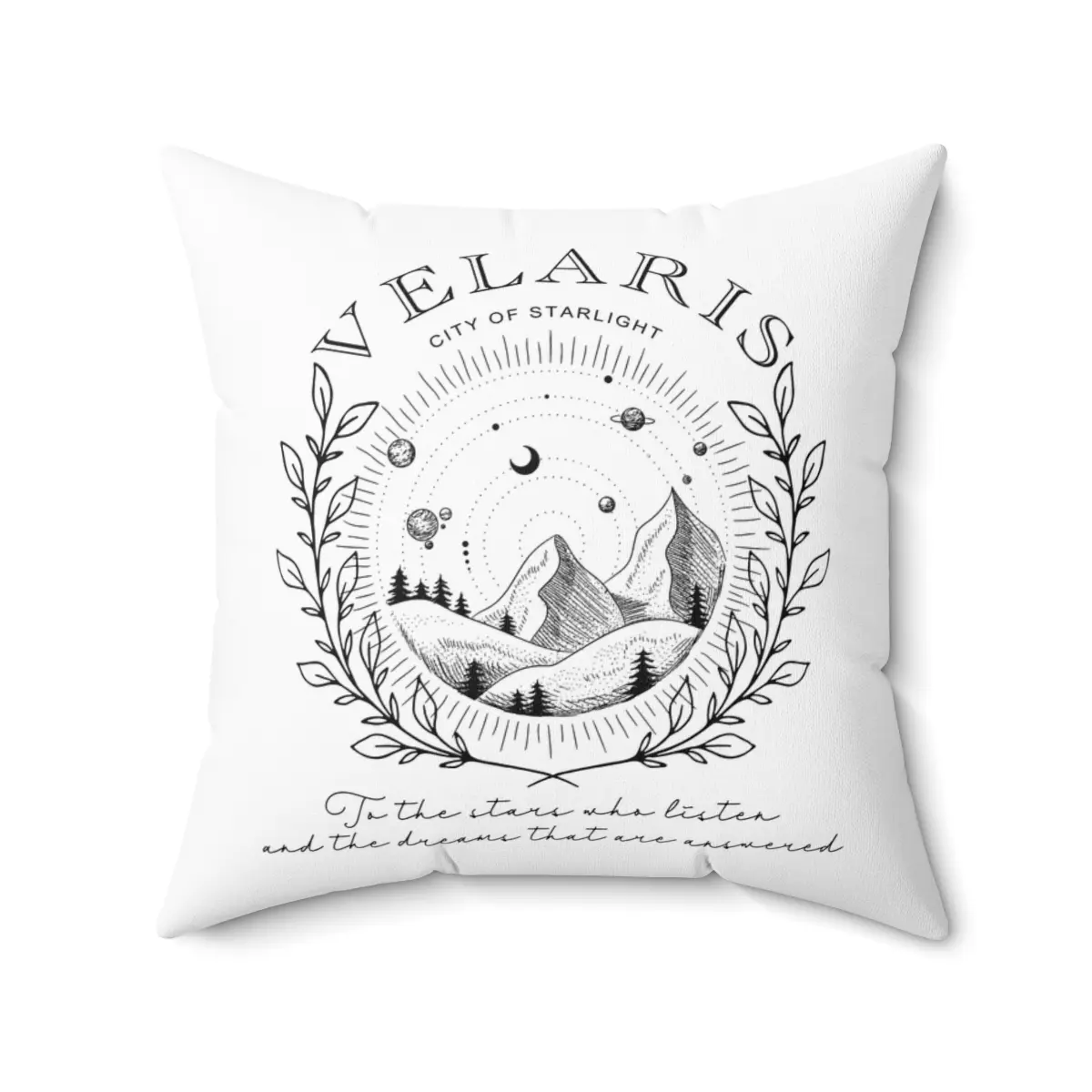 Velaris City ACOTAR Sqaure Pillow Velaris Court Of Dreams Pillow The Night Court Pillow SJM Merch City of Starlight Pillow Velaris Pillow