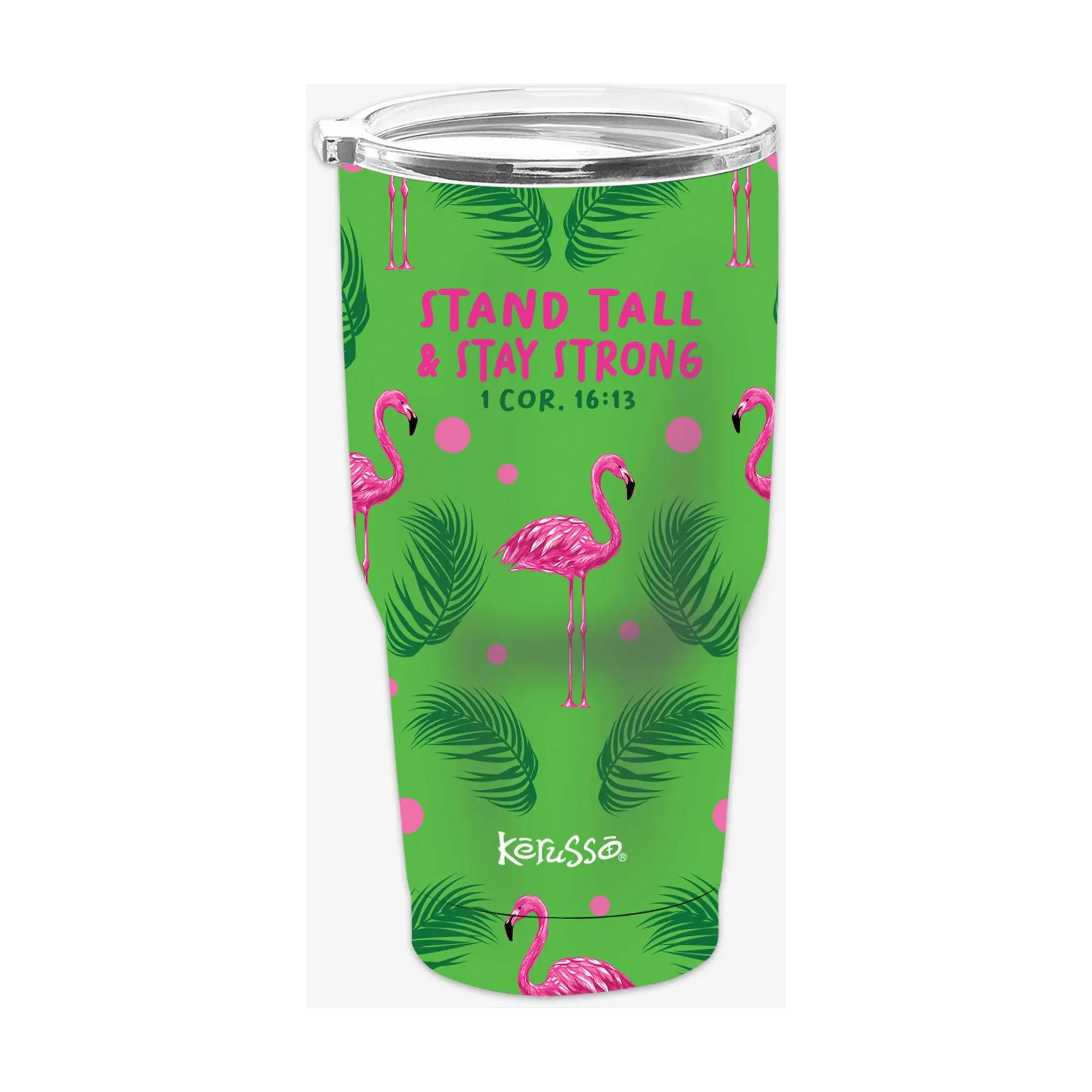 Kerusso 30-oz Dual Wall Tumbler - Flamingo