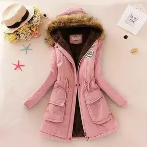 New Autumn Winter Women Cotton Jacket Padded Casual Slim Coat Emboridery Hooded Parkas Wadded Warm Overcoat Fashion Parkas Tops Clothing Can be used with raincoatGift