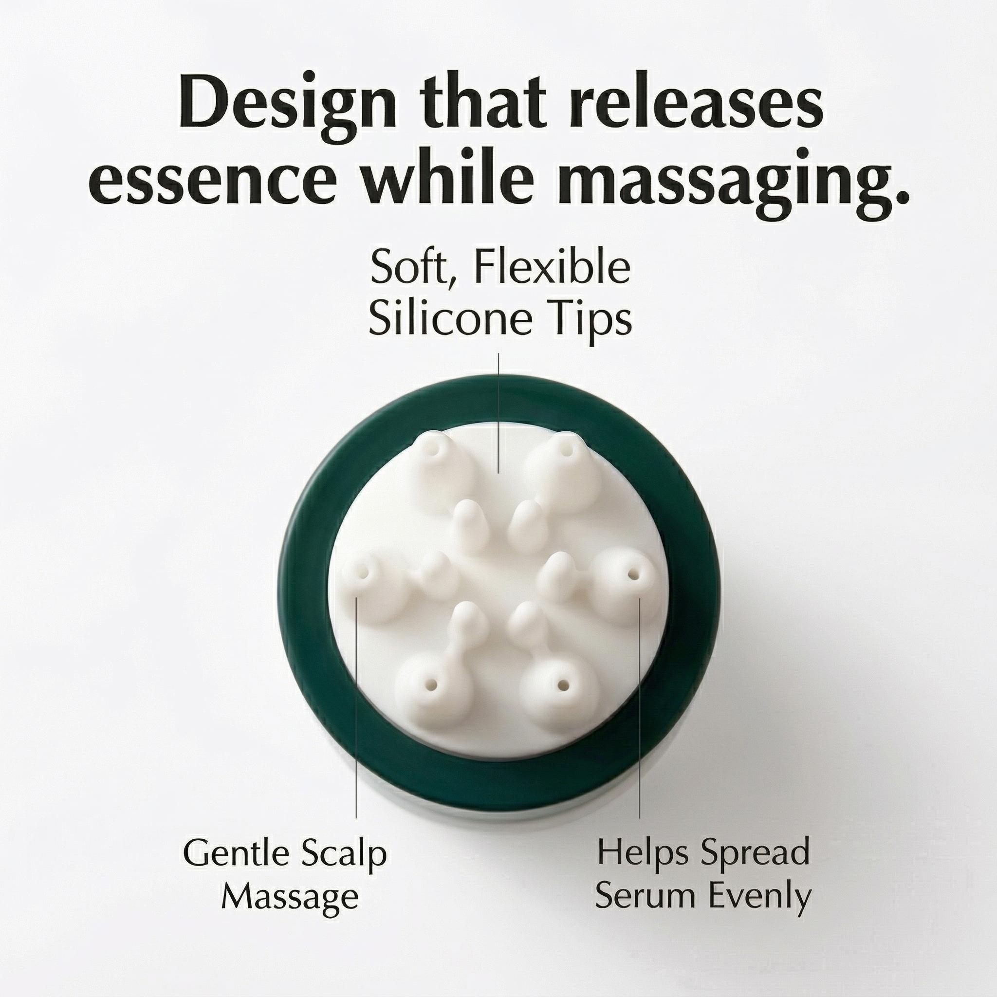 Korean Hair Growth Scalp Serum  with Built-in Scalp Massager— Peptide Complex Formula for Thinning Hair, Supports Fuller-Looking Strands, Plant-Based Bio-Active Care to Strengthen Roots & Soothe Scalp, Scalp Care Product. Haircare product, 100 ml