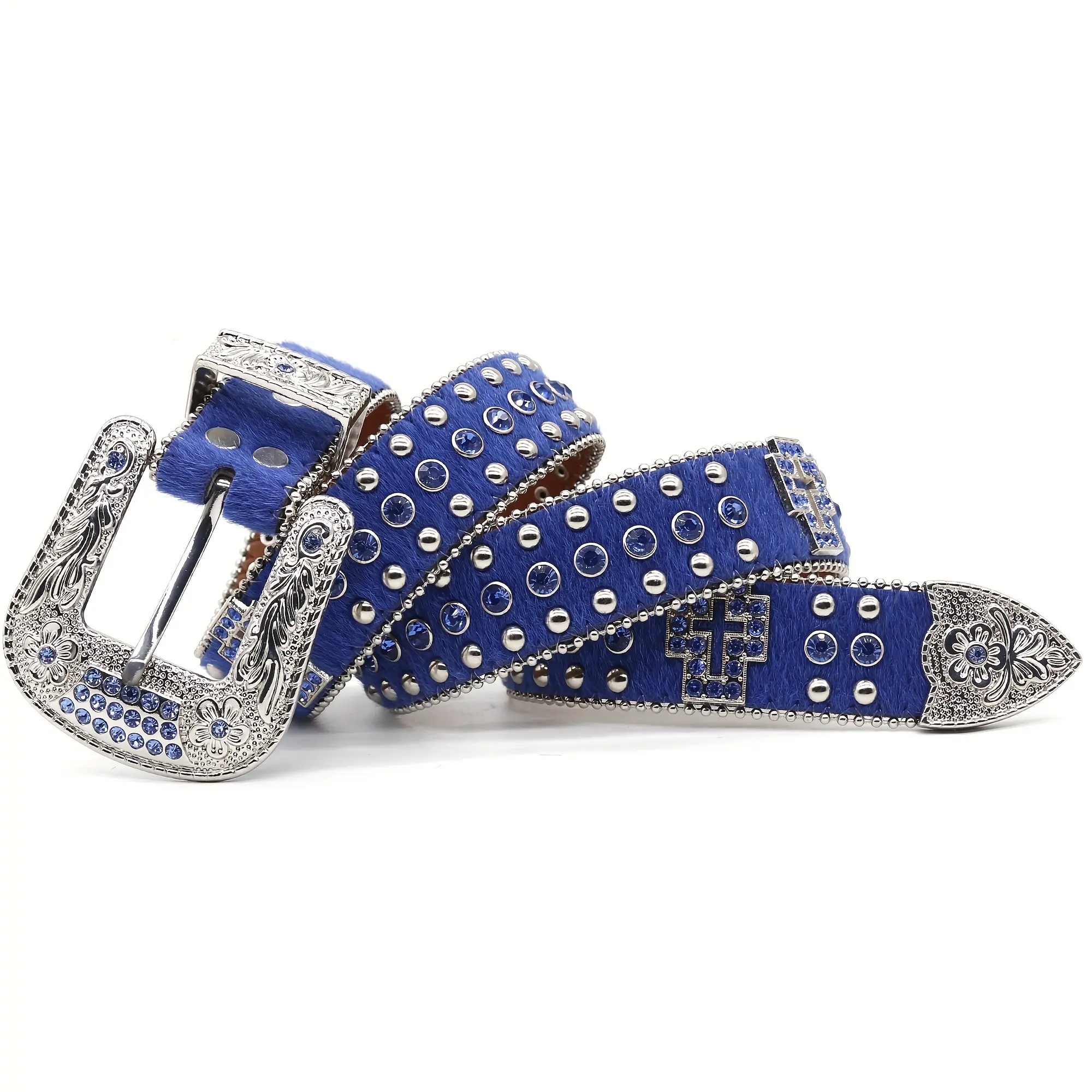 Rhinestone Belts for Men Women Studded Belt Leather Western Belts for Women Bling Skulls Buckle Punk Style Belt chunky belt bb  belt c in punk belt pink bb belt