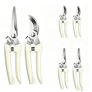Garden Pruning Shears, Professional Stainless Steel Hand Pruner with Straight or Curved Precision Blades for Flowers, Shrubs, Stems & Small Branches