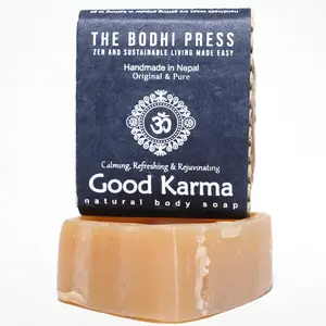 The Bodhi Press Good Karma 100G Herbal Soap Bar - 100% Natural For All Types of Skin, Rejuvenating and moisturizing.