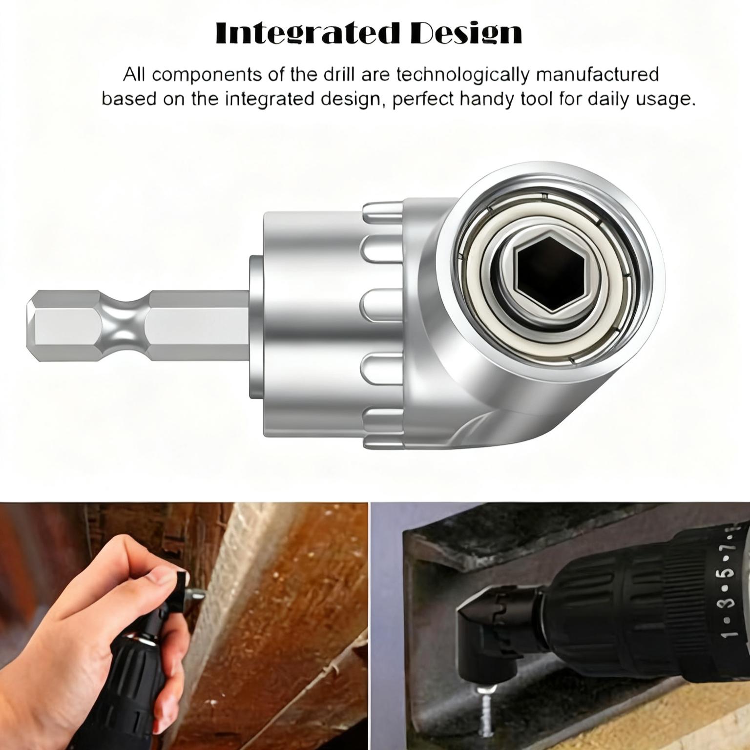 Right-Angle Drill Bit Accessory Set(3pcs) with Multi-function Bend Screwdriver Bit Include 2Pcs  105° Right Angle Drill Attachment 10 Short Screwdriver Bits Screwdriver Bit Kit  Suitable for Narrow Spaces Bits for Heavy-Duty Tool Kit angle drill adapter