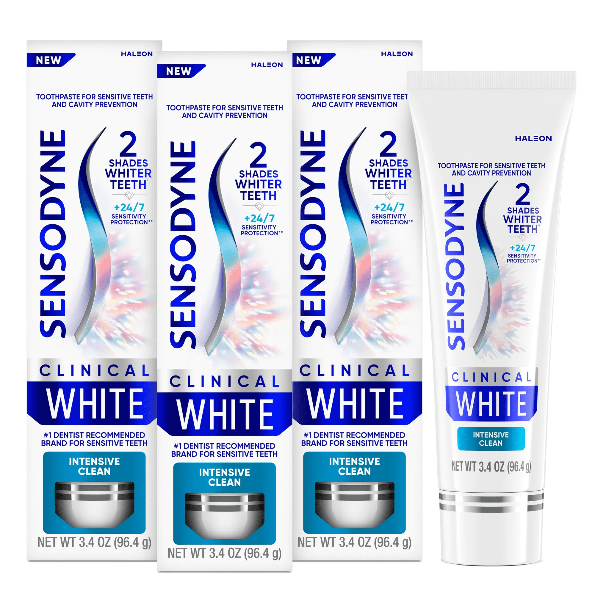 Sensodyne Clinical White Intensive Clean Toothpaste 3 x 3.4 oz