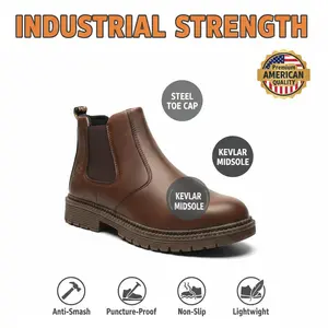 Elite Splash-proof Smash-proof Puncture-proof Breathable Safety Shoes Unisex Chef Work Shoe Waterproof Anti-slip Durable Outdoor Comfortable for Warehouse Logistics Material Handling Construction Site Building Pros Men Women