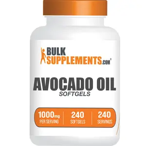 BulkSupplements Avocado Oil Softgels - Edible - Natural Oils - Avocado Softgel - Skincare - 240 Softgels - 1000mg per Serving