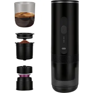 Portable Coffee Maker Electric Espresso Machine, Coffee Espresso Maker for Travel Self-Heating USB-C, Battery Powered with 7800mAh, for Ground Coffee & NS Capsule, for RV, Hiking, Office,Gifts for Men cup  Coffee Maker cold brew