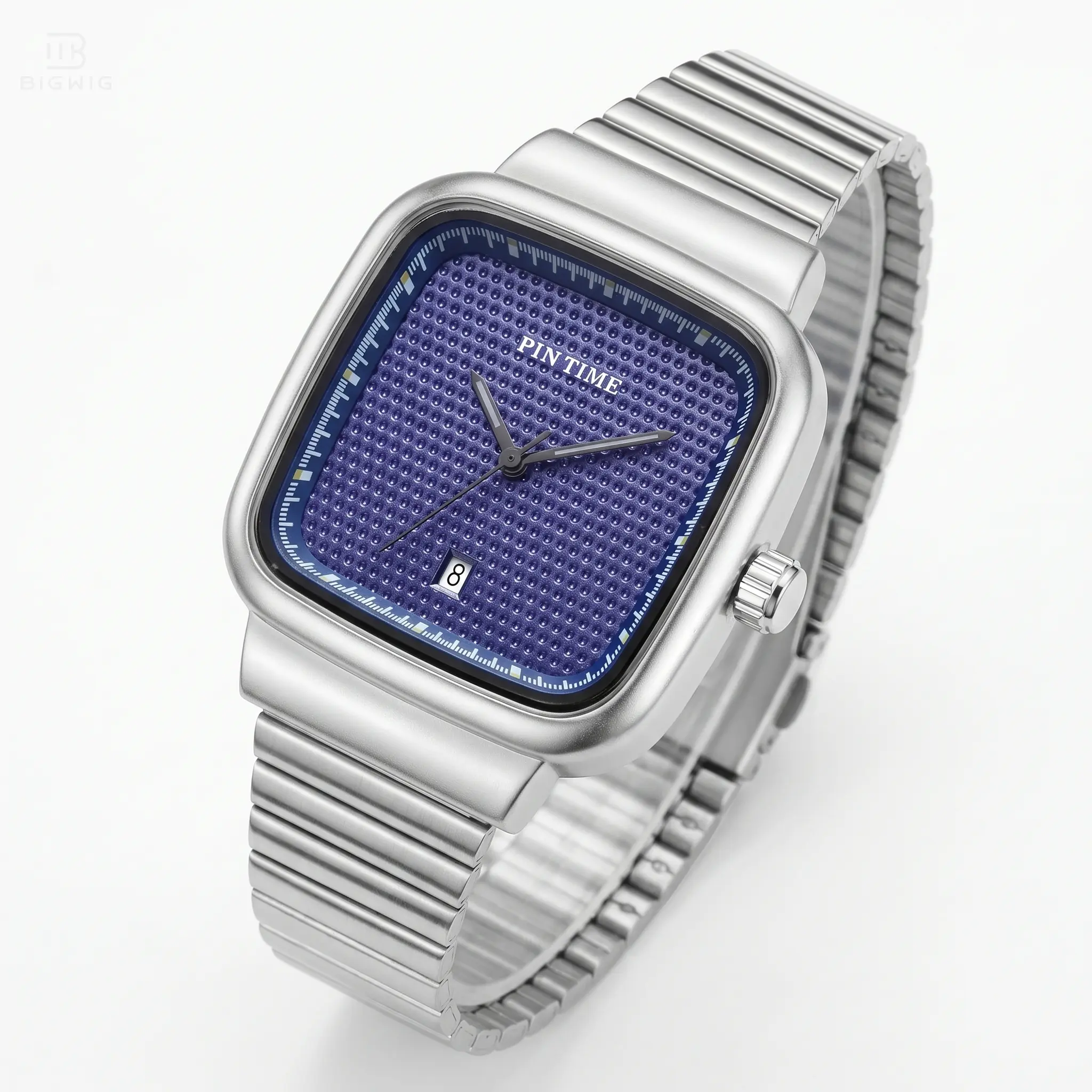Retro Square Watch for Men Women, Vintage Style Stainless Steel Water-Resistant Quartz Watch, Quiet Luxury Textured Dial Classic Wristwatch