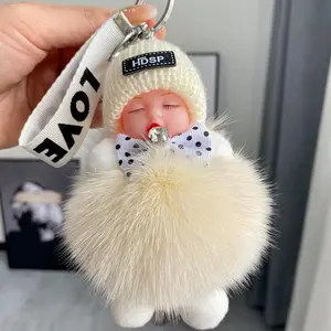 2 Pack Handmade Soft Doll  Keychain Cute Charms for Phone Bag  - Plush Pendants - Gifts for Women Girls Charms Soft Holiday Gift Halloween, Thanksgiving, Christmas Gift Idea