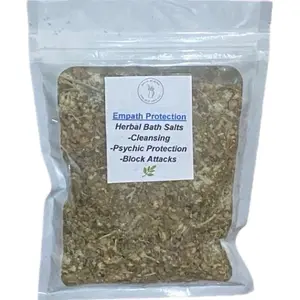 Empath Protection Bath Salts - Herbal Cleansing Salts for Skin Repair, Shielding & Psychic Protection in Clear Packaging Body Care