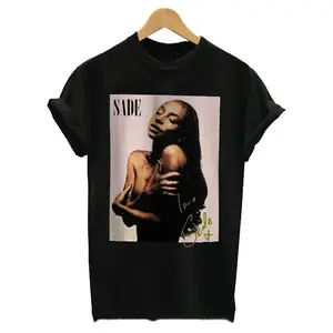 Sade Adu T-Shirt Cotton All Size T-shirt Reprint Fabric Menswear Top