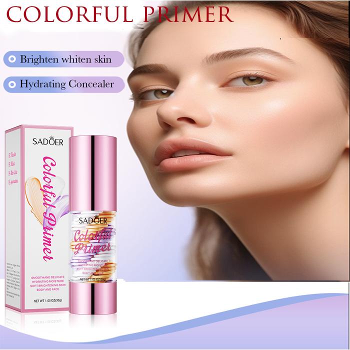 3 In 1 Face Primer, Transparent makeup base, hydrating and smoothing, evens skin tone, blurring effect, sheer natural finish