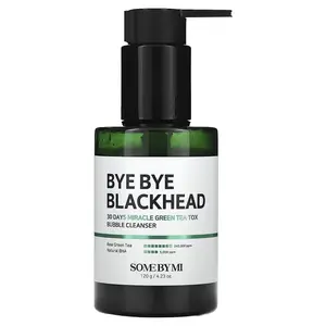 SOME BY MI Bye Bye Blackhead Green Tea Tox Bubble Cleanser - 120g - Facial, Skincare Facial Wash Facial Cleansing - Facial Cleanser Bha Foam Skin Repair Comfort