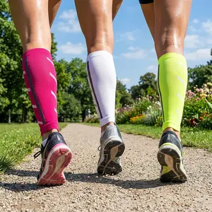 3 Pairs Calf Compression Sleeves for Men and Women - Running Athletic Workout Support for Nurses Travel Flight Sports - Breathable Graduated Compression for Muscle Recovery Circulation