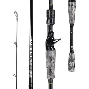 Fishing Rod - Medium 2 count Graphite Composite Blank Spinning & Casting Rod, Camouflage EVA Grip, Smooth Transition Fishing Pole