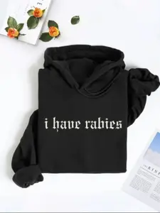 Women's Hooded Sweatshirt Long Sleeve with Letter Print, Casual Loose Fit Pocket Top, Fall & Winter Fashion Outdoor Streetwear, Womenswear