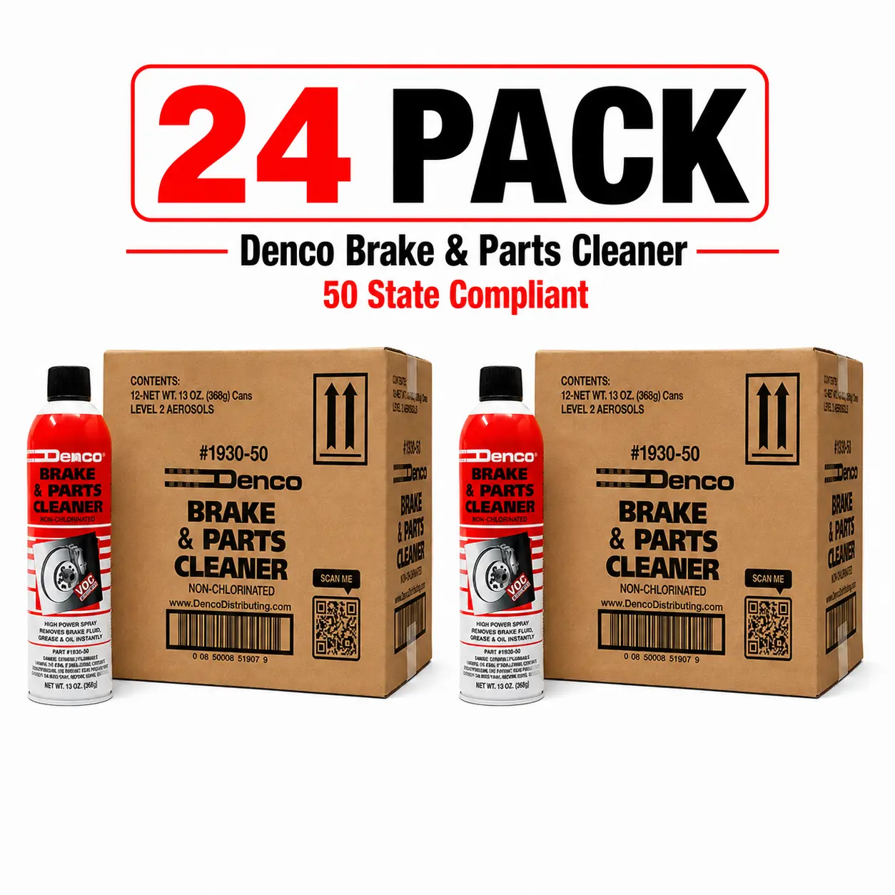 Denco #1930-50 Brake & Parts Cleaner 13 oz Cans 24 Pack
