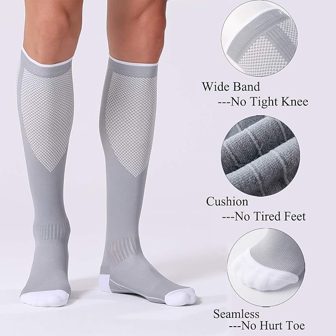 3 Pairs Compression Socks for Women and Men 20-30mmHg-Circulation Support Socks 3 Pairs Compression Socks for Women and Men 20-30mmHg-Circulation Support Socks