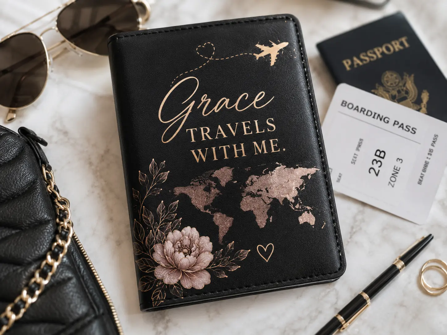 Grace Travels With Me Passport Cover