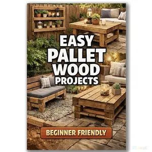 Easy Pallet Wood Projects for Beginners, DIY Guide for Crafting with Recycled Materials, Perfect for Home Decor & Garden Furniture