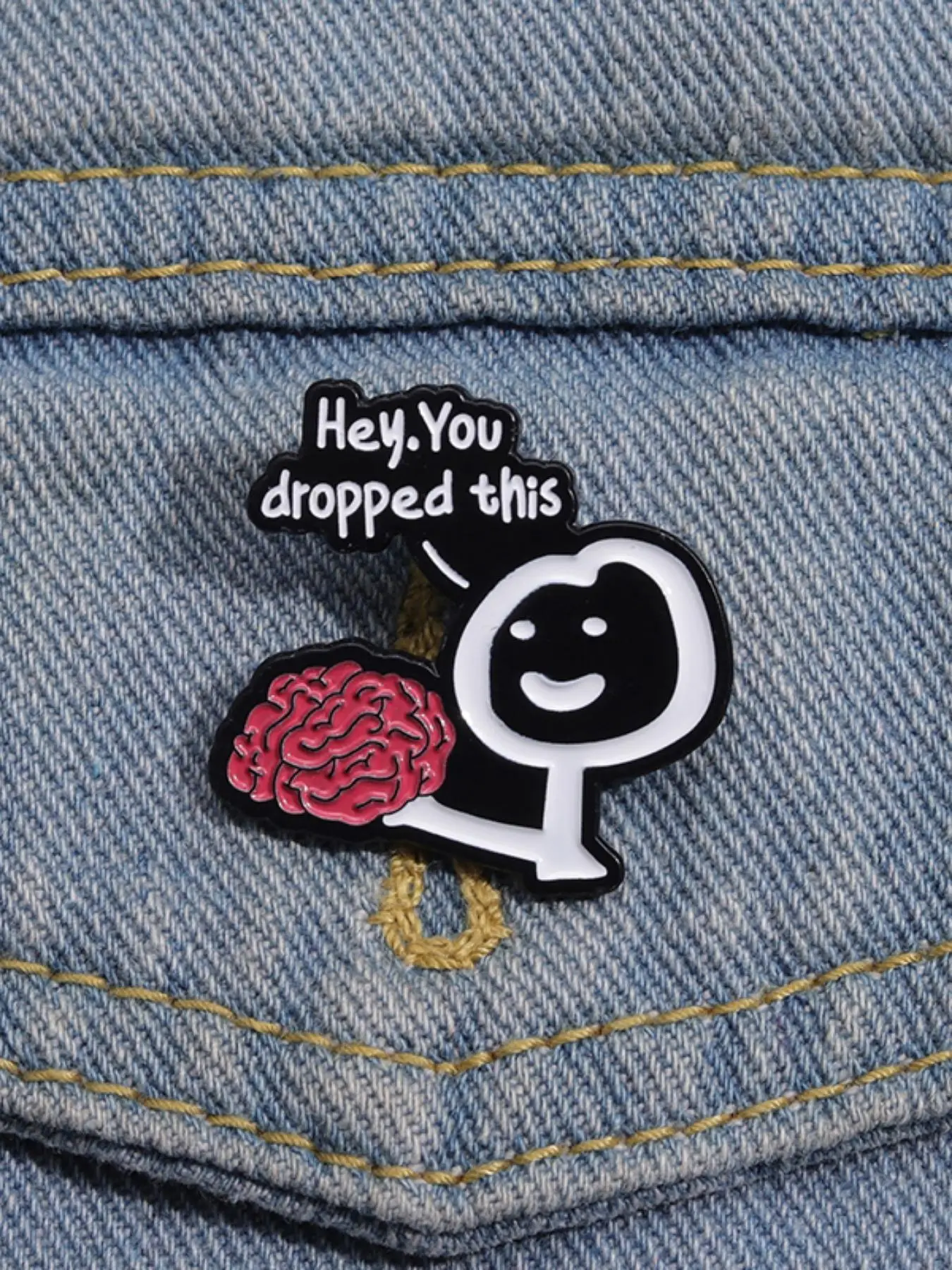 Unisex Cute Letters Design Brooch, Novelty Creative Trendy Clothes Brooch, Fashionable Accessories As Gift for Daily Decor