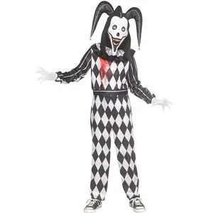 Boy's Smiler Dark Jester Costume