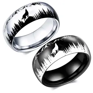 [Limited time event] New classic personality versatile exquisite Timberwolves men's ring fashionable and advanced