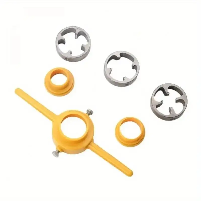 Water Pipe Threading Die Plastic Pipe Screw Die Tap Wrench Set, Plastic Pipe Thread Tap Tools, Work Equipment for Men, Durable Plastic Tap Mould Tool
