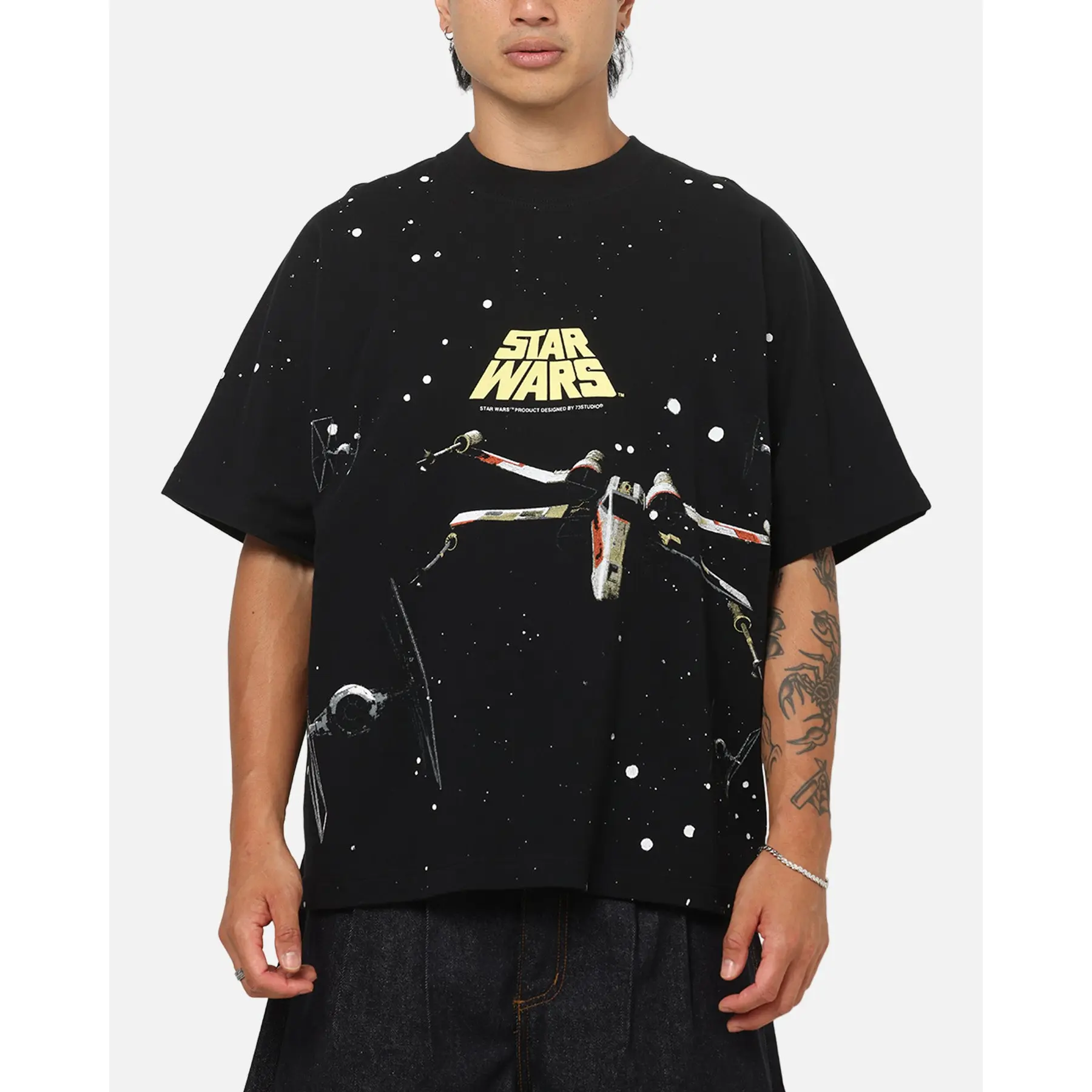 73Studio Star Wars '83 Return Of The Jedi All Print T-Shirt Black