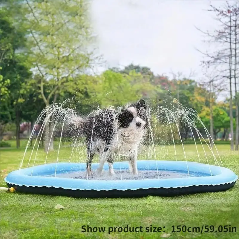 Outdoor Water Sprinkler for Dogs, Portable Non-slip Pet Play Bathing Sprinkler, Outdoor Pet Shower Pad for Daily Use, Outdoor Water Soaker