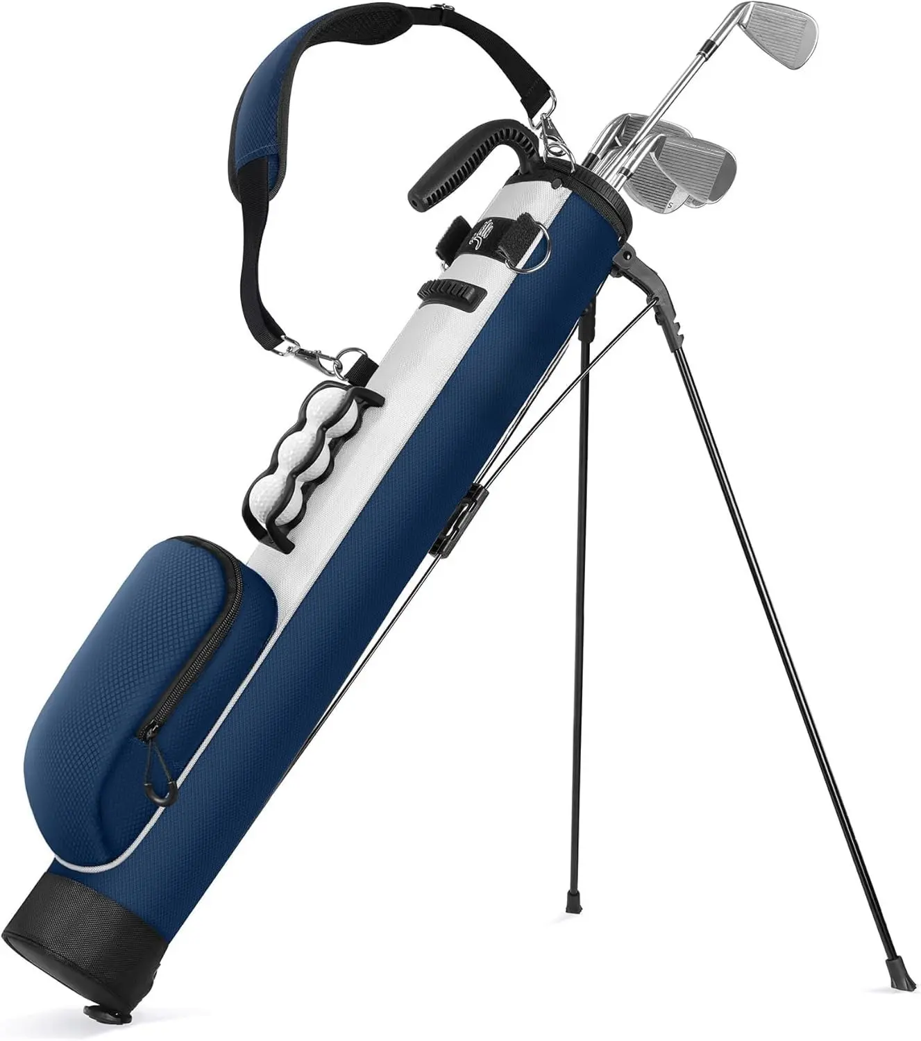 Golf Stand Bag, Small Golf Bag for The Driving Range, Par 3 and Executive Courses, Lightweight Golf Club Carry Bag with Ball Holder and Pockets for Men Women