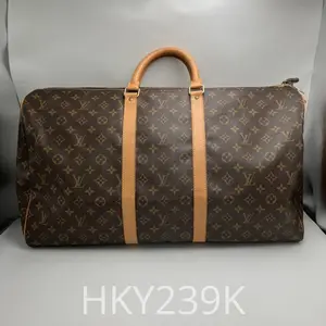 Pre-owned Louis Vuitton canvas Travel Bags #71909 Monogram Keepall Bandouliere 55 Travel Bag M41414