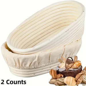 Bread Fermentation Basket & Lining Set, Ideal for Sourdough & Yeast Baking, Must-Have Kitchen Accessory for Home & Professional Use