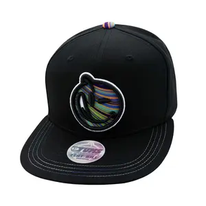 Wave Lengths Multicolor Snapback Vibrant Neon Embroidery Flat Bill Adjustable Fit Cap With Embroidered Logo Contrast Stitched Eyelets Streetwear Energy