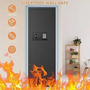 43.3" Tall Fireproof Wall Safes Between the Studs 16" Centers, Electronic Hid...