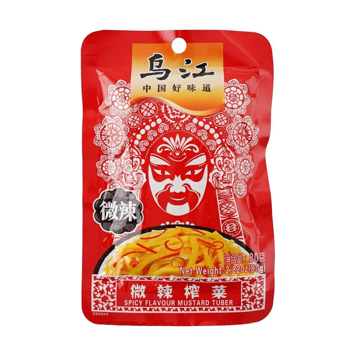 WUJIANG Pickled Mustard Greens Shredded Spicy 80g - Authentic Chinese Flavor