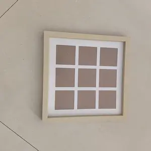 9-Grid Photo Frame, and Grid for Art Display, Home Decor for Living Room, Bedroom, Study, Dining Room, Unique Desktop Memory Art