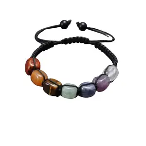 2025 Seven Chakra Natural Stone Bracelet For Men And Women, Healing Jewelry, Adjustable Cord