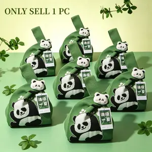 Cute Panda Knit Gift Bag, High-Density Knit Vest Gift Box, Perfect for Graduation Gifts, Luxurious Party Favor, Summer Cooler Party Gift