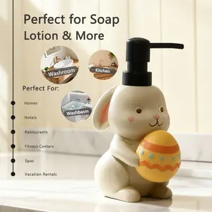 Easter Bunny Soap Dispenser, Kitchen Soap Dispenser, Soap Container, Practical and Stylish Design, Perfect Gift for Elders and Friends, Easter Atmosphere Goodie