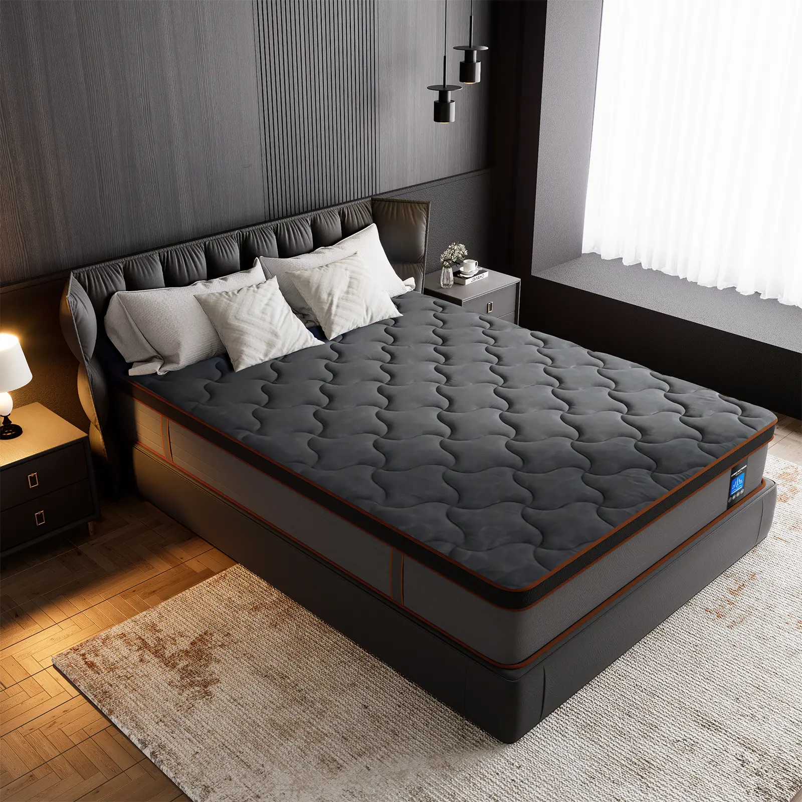 【Father's Day】12in Luxury 9-Layer Hybrid Foam Mattress - Gel Memory Foam, Individually Wrapped Springs, Breathable, Supportive, Pressure-Relieving, Neck Support, Ergonomic Cool Design for Deep Restful Sleep - Twin, Twin XL, Full, Queen, King Sizes, Coolin