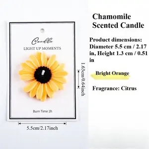 3D Chamomile Scented Candle, Handmade Realistic Flower Shape, Aromatherapy Soy Wax Blend, Home Decor, Table Centerpiece, Birthday Gifts