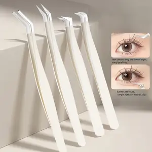 Women's Shining Pink Eyelash Curler Combo 1, with Replacement Tape & Stainless Steel Tweezers, Durable Shaping Tool for Beginners to Enhance Eye Makeup & Achieve Big Eyes