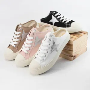 STAR PATCH Open Heel Sneakers Mule - Stylish Design, Comfortable Fit, Ideal for Everyday Wear Girl Footwear Walking Shoes Women