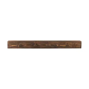 VEVOR Fireplace Mantel Wood Shelf Floating Rustic Fireplace Mantel 84" Brown Decor Wooden