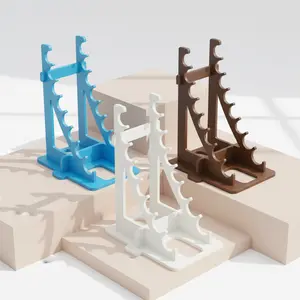 Makeup Brush Holder Organizer for Dual Ended Brushes Air Drying Rack Space Saving Cosmetic Tool Stand Vanity Countertop Storage Solution