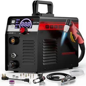 Plasma  55A, 110V/220V Plasma  Machine with Large LED Display, Contact Arc Start, IGBT Inverter, 1/2" Clean Cut, 2T/4T, Portable Plasma  Equipment for DIY & Workshop