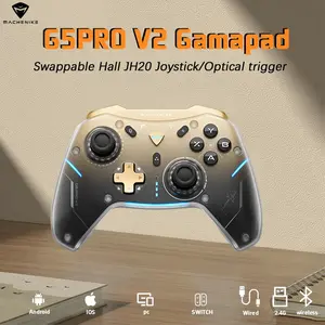 Not for PS/Xbox - MACHENIKE G5Pro V2 Gaming Controller (Black/White), Rechargeable Portable Controller, Christmas Limited Offer, Optical Trigger & Micro Switch, 2.4G/Bluetooth/Wired Tri - Mode, JH20 Hall Joystick, 1000Hz High Polling